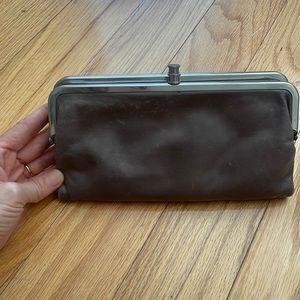 Hobo leather wallet, gray